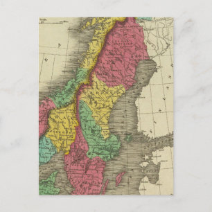 Dänemark, Schweden und Norwegen Postkarte
