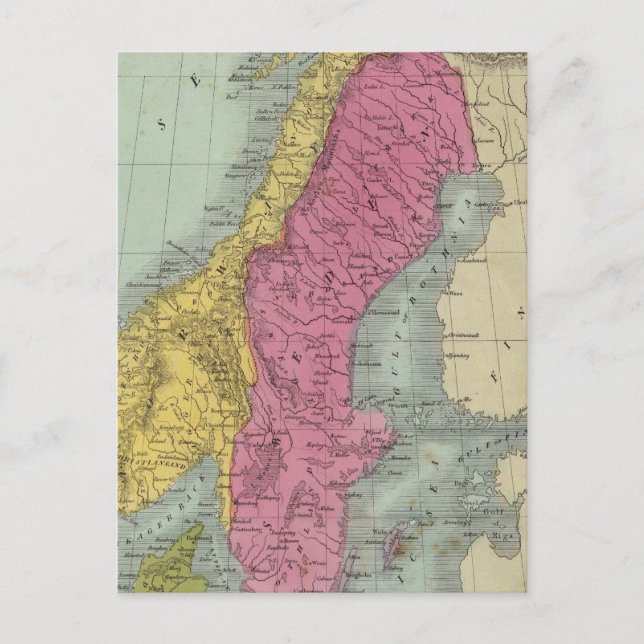 Dänemark Schweden und Norwegen Postkarte (Vorderseite)