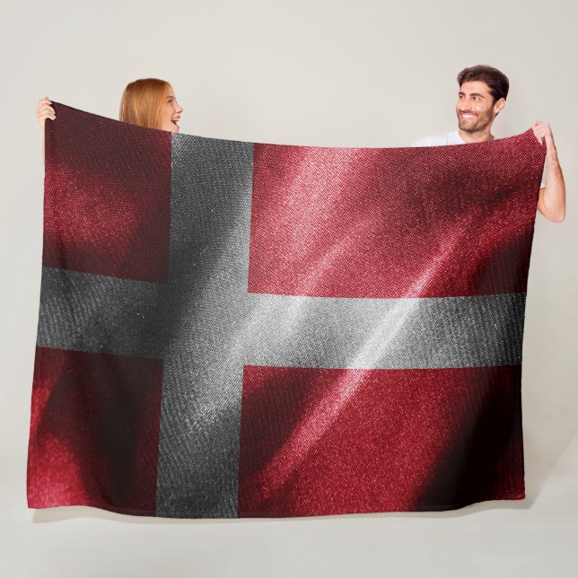 Dänemark - Seidenflagge Fleecedecke (Beispiel)