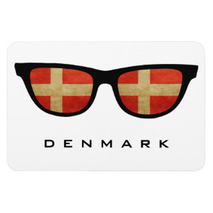Dänemark Shades benutzerdefinierte Text- und Farbm Magnet