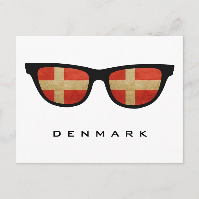 Dänemark Shades Custom Text & Color Postcard Postkarte (Vorderseite)