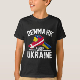 Dänemark steht hinter der Ukraine Ukrainische däni T-Shirt
