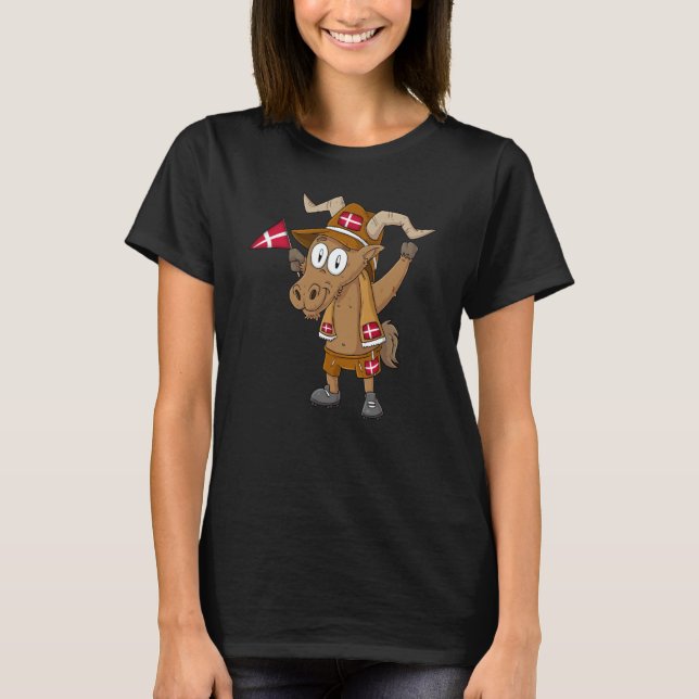 Dänemark Steinbock Fan T-Shirt (Vorderseite)