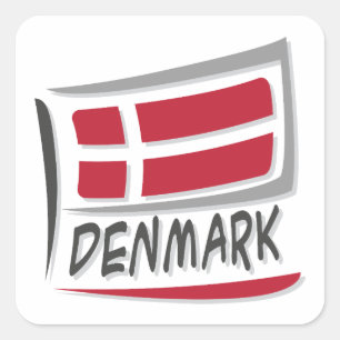 Dänemark - Stolz X Quadratischer Aufkleber