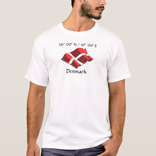 Dänemark T - Shirt für Länderflaggen (Vorderseite)