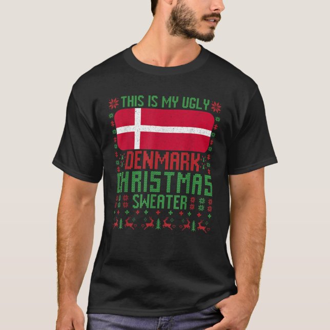 Dänemark Uggulwein Sweater Dänemark Flagge für Da T-Shirt (Vorderseite)