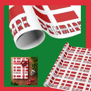 Dänemark und dänische Flagge Geschenkpapier