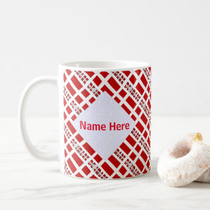 Dänemark und dänische Flagge Kacheln Personalisier Kaffeetasse