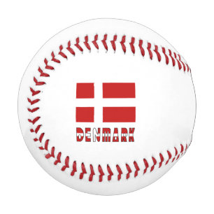 Dänemark und dänische Flagge mit Ihrem Namen Baseball