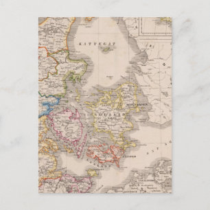 Dänemark und Deutschland Postkarte