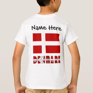 Dänemark und personalisierte dänische Flagge  T-Shirt