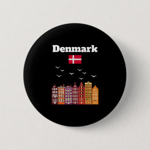 Dänemark Urlaub Liebhaber Reise Souvenir Dänische  Button