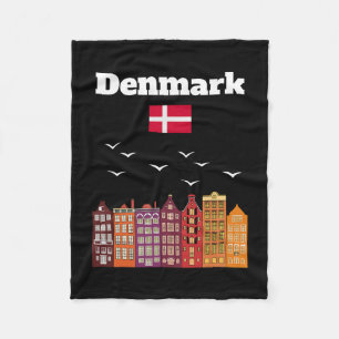 Dänemark Urlaub Liebhaber Reise Souvenir Dänische Fleecedecke