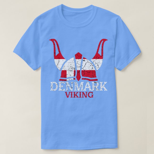 Dänemark Viking Helmet T-Shirt (Design vorne)