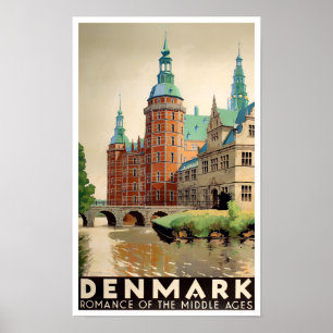 Dänemark Vintage Reise Poster