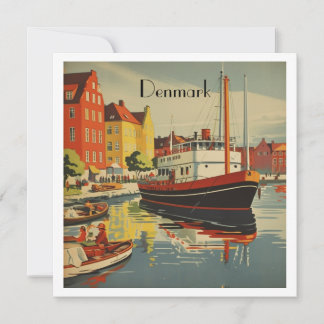 Dänemark Vintage-Reiseposter individuell anpassbar