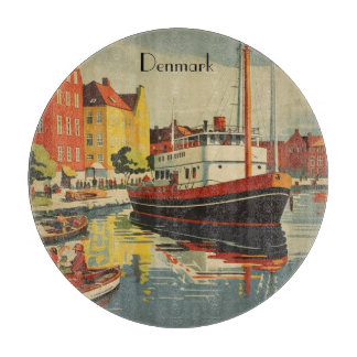 Dänemark Vintage Travel Poster kundenspezifisch Schneidebrett