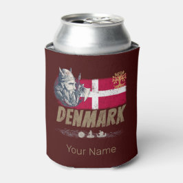 Dänemark - Vintages Flaggenvieren und Souvenir für Dosenkühler