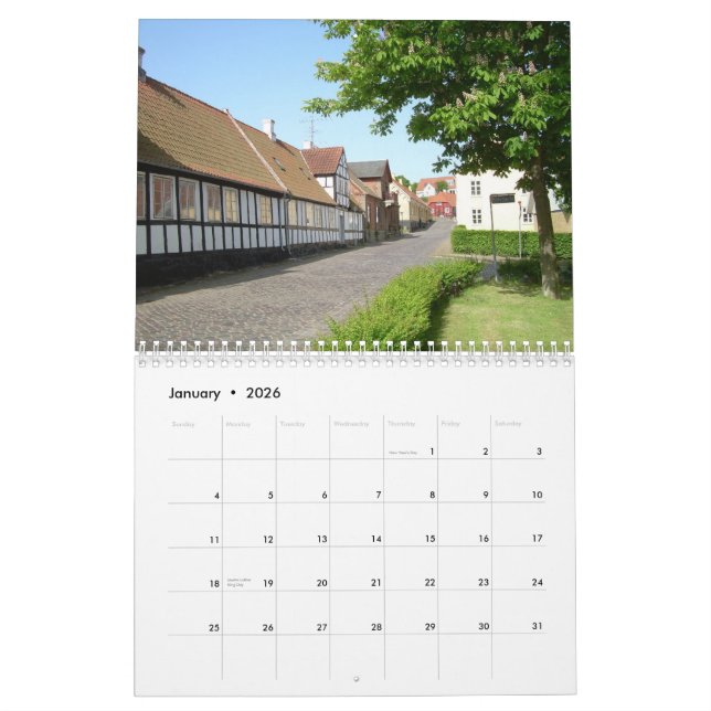 Dänemark Wall Calendar Kalender (Jan 2026)