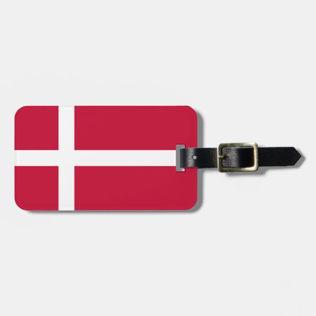 Dänemarkflagge Gepäckanhänger (Vorderseite horizontal)