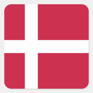 Dänemarkflagge Quadratischer Aufkleber