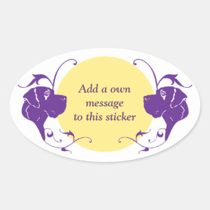 Danesticker Ovaler Aufkleber