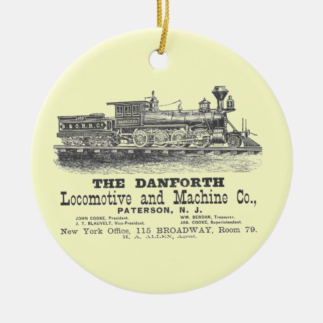 Danforth Locomotive und Machine Company 1852 Keramik Ornament (Vorne)
