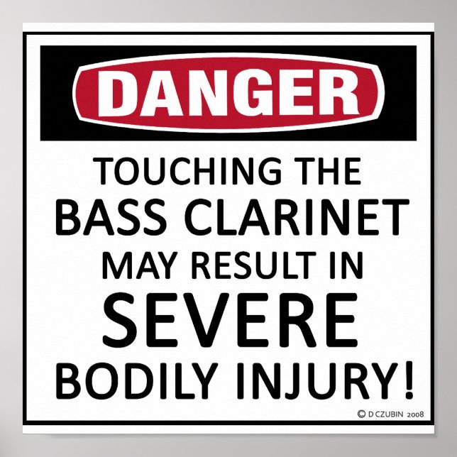 Danger Bass Klarinette Poster (Vorne)