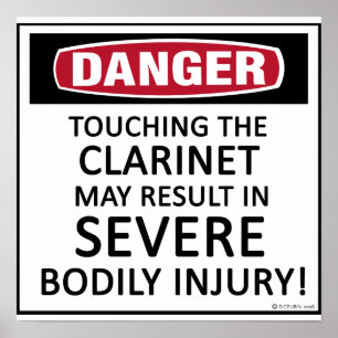 Danger Clarinet Poster