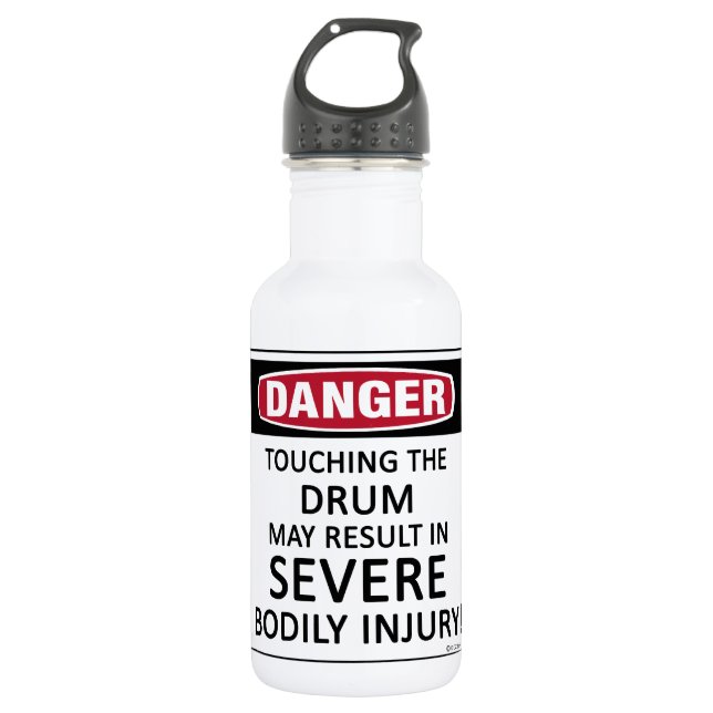 Danger Drum Trinkflasche (Vorderseite)