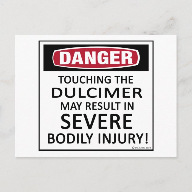 Danger Dulcimer Postkarte (Vorderseite)