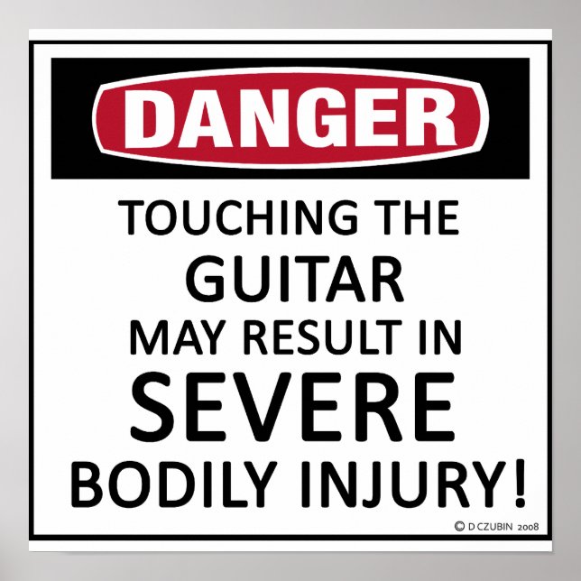 Danger Guitar Poster (Vorne)