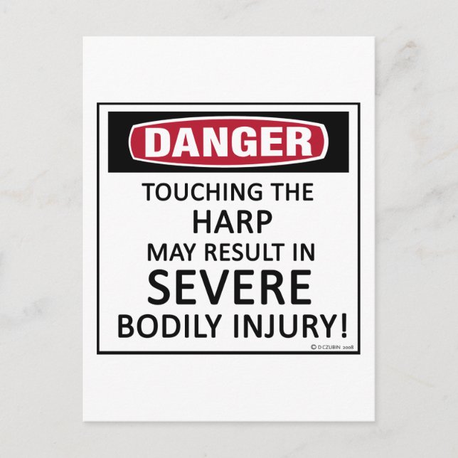 Danger Harp Postkarte (Vorderseite)