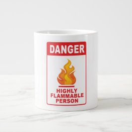 Danger Highly Flammable Person Jumbo-Tasse