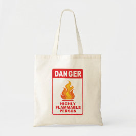 Danger Highly Flammable Person Tragetasche