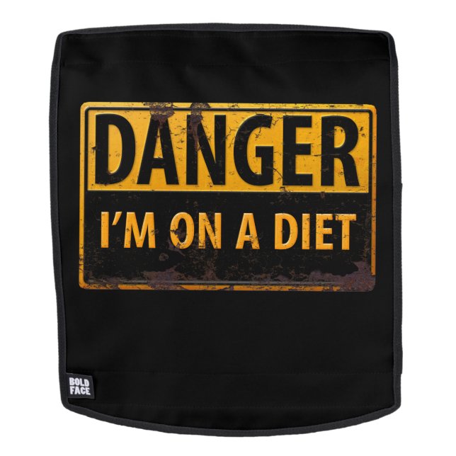 DANGER, ich bin auf einem Diet-Vorsicht Metal-Warn Rucksack (Abnehmbare Front)