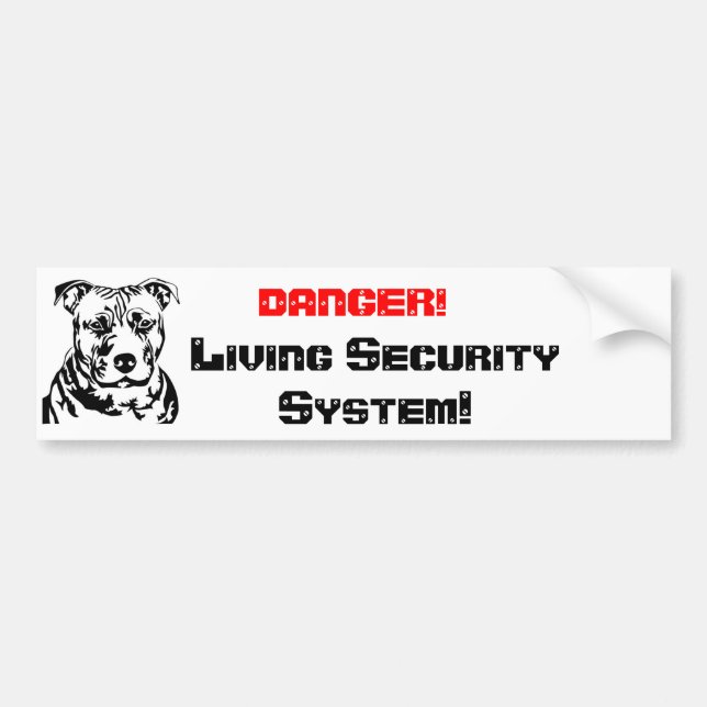 DANGER!, Living Sec... Autoaufkleber (Vorne)