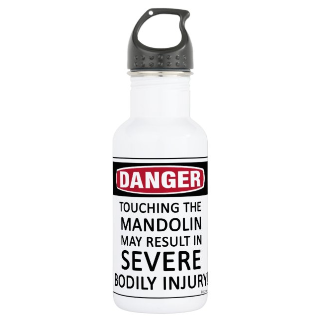 Danger Mandolin Trinkflasche (Vorderseite)