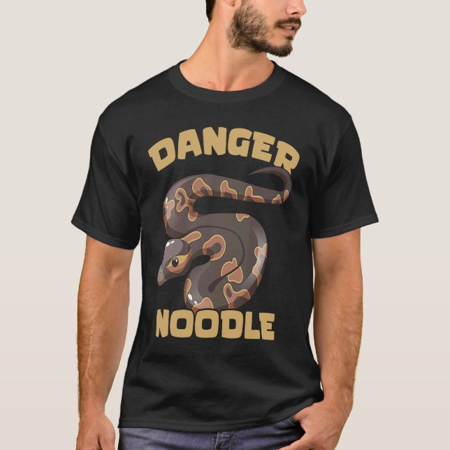 Danger Noodle Ball Python Snake  Reptile Serpent T-Shirt (Vorderseite)