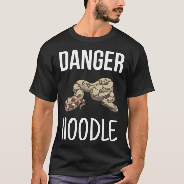 Danger Noodle  Herpetologist Ophidian Snake T-Shirt (Vorderseite)