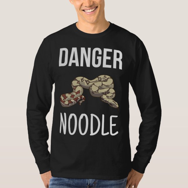 Danger Noodle  Herpetologist Ophidian Snake T-Shirt (Vorderseite)