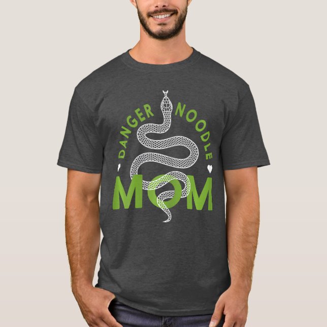 Danger Noodle Mom Herpetology Reptile Mother Snake T-Shirt (Vorderseite)