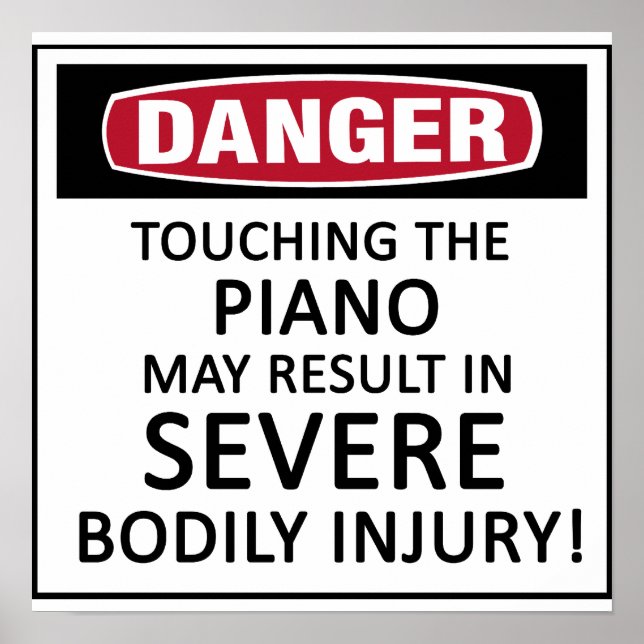 Danger Piano Poster (Vorne)