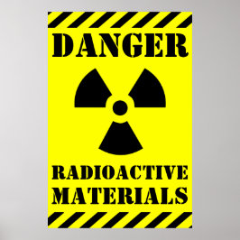 DANGER RADIOAKTIVE MATERIALIEN - SIGNALE Halloween Poster
