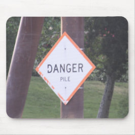 Danger Sign Mouse Pad Mousepad