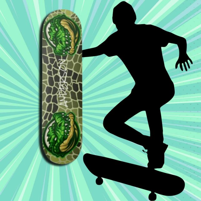 Dangerous Happy Crocodiles Skateboard (Original and best online Zazzle skateboard shop- Urban Warrior)
