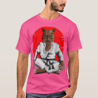 Dangerous Wolf Wolf Face in Karate Kostüm Judo Ku T-Shirt