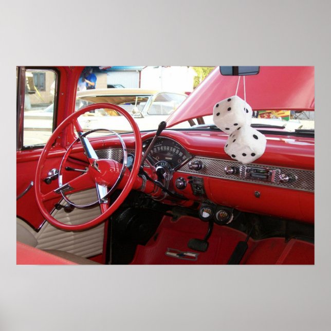 Dangling Dice Classic Auto Foto Poster (Vorne)