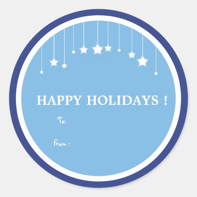 Dangling stars - Weihnachtsgeschenke Runder Aufkleber (Vorderseite)