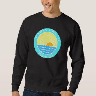 Dania Beach Florida Retro Sunset Sweatshirt